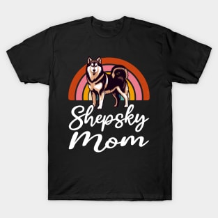 Shepherd Husky Mix Dog Mom T-Shirt